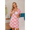image:imageEkouaer Nightgowns for Women Button Down Night Gown Short Sleeve SleepshirtPink Bow