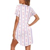 image:imageEkouaer Nightgowns for Women Button Down Night Gown Short Sleeve SleepshirtPurple Floral