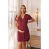 image:imageEkouaer Nightgowns for Women Button Down Night Gown Short Sleeve SleepshirtWine Red