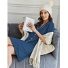 image:imageEkouaer Nightgowns for Women Button Down Sleep Shirt Boyfriend Pajama DressBlue