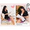 image:imageEkouaer Nightgowns for Women Button Down Sleep Shirt Boyfriend Pajama DressCherry Blossoms
