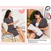 image:imageEkouaer Nightgowns for Women Button Down Sleep Shirt Boyfriend Pajama DressDark Grey