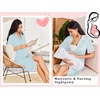 image:imageEkouaer Nightgowns for Women Button Down Sleep Shirt Boyfriend Pajama DressLight Blue