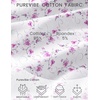 image:imageEkouaer Nightgowns for Women Cotton House Dress with Pockets Button DusterWhite Purple Floral