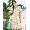 image:imageEkouaer Nightgowns for Women Cotton House Dress with Pockets Button DusterYellow Green Leaf
