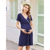 image:imageEkouaer Nursing Nightgown Labor and Delivery Gown Dress Maternity PajamasA Navy Blue