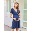 image:imageEkouaer Nursing Nightgown Labor and Delivery Gown Dress Maternity PajamasBlue