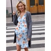 image:imageEkouaer Nursing Nightgown Labor and Delivery Gown Dress Maternity PajamasBlue Floral