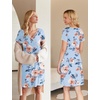 image:imageEkouaer Nursing Nightgown Labor and Delivery Gown Dress Maternity PajamasBlue Floral