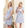 image:imageEkouaer Nursing Nightgown Labor and Delivery Gown Dress Maternity PajamasBlue White Floral