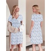 image:imageEkouaer Nursing Nightgown Labor and Delivery Gown Dress Maternity PajamasBlue White Floral