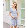 image:imageEkouaer Nursing Nightgown Labor and Delivery Gown Dress Maternity PajamasBlue White Floral