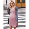 image:imageEkouaer Nursing Nightgown Labor and Delivery Gown Dress Maternity PajamasDusty Rose