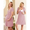 image:imageEkouaer Nursing Nightgown Labor and Delivery Gown Dress Maternity PajamasDusty Rose