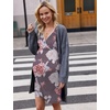 image:imageEkouaer Nursing Nightgown Labor and Delivery Gown Dress Maternity PajamasGray Flower
