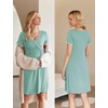 image:imageEkouaer Nursing Nightgown Labor and Delivery Gown Dress Maternity PajamasGreen