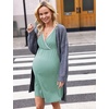 image:imageEkouaer Nursing Nightgown Labor and Delivery Gown Dress Maternity PajamasGreen