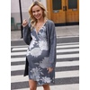 image:imageEkouaer Nursing Nightgown Labor and Delivery Gown Dress Maternity PajamasGrey White Floral