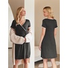 image:imageEkouaer Nursing Nightgown Labor and Delivery Gown Dress Maternity PajamasHeather Dark Gray
