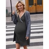 image:imageEkouaer Nursing Nightgown Labor and Delivery Gown Dress Maternity PajamasHeather Dark Gray