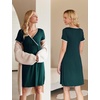 image:imageEkouaer Nursing Nightgown Labor and Delivery Gown Dress Maternity PajamasHuntergreen