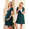 image:imageEkouaer Nursing Nightgown Labor and Delivery Gown Dress Maternity PajamasHuntergreen