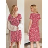image:imageEkouaer Nursing Nightgown Labor and Delivery Gown Dress Maternity PajamasRed Floral
