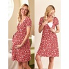 image:imageEkouaer Nursing Nightgown Labor and Delivery Gown Dress Maternity PajamasRed Floral