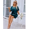 image:imageEkouaer Satin Nightgowns for Women Silk Sleep Shirts V Neck T Shirt DressBlue