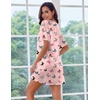 image:imageEkouaer Silk Nightgown for Women Short Sleeve Satin Sleep ShirtsButterfly Pink