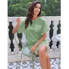 image:imageEkouaer Silk Nightgown for Women Short Sleeve Satin Sleep ShirtsGrey Green