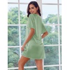 image:imageEkouaer Silk Nightgown for Women Short Sleeve Satin Sleep ShirtsGrey Green