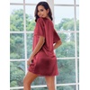 image:imageEkouaer Silk Nightgown for Women Short Sleeve Satin Sleep ShirtsWine Red