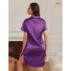 image:imageEkouaer Silk Nightgowns for Women Sexy Nightshirt Satin Button Up Sleepwear
