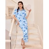 image:imageEkouaer Silk Pajamas for Womens Set 2 Piece Fall Pjs with PocketsLight Bluebow