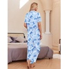 image:imageEkouaer Silk Pajamas for Womens Set 2 Piece Fall Pjs with PocketsLight Bluebow