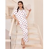 image:imageEkouaer Silk Pajamas for Womens Set 2 Piece Fall Pjs with PocketsRed Heart