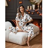 image:imageEkouaer Silk Pajamas for Womens Set 2 Piece Fall Pjs with PocketsWhitehalloween