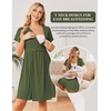 image:imageEkouaer Women 3 in 1 Labor and Delivery Gown Split Front Flap Maternity Hospital Dress Nursing Nightgown for BreastfeedingArmy Green