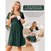 image:imageEkouaer Women 3 in 1 Labor and Delivery Gown Split Front Flap Maternity Hospital Dress Nursing Nightgown for BreastfeedingLake Green
