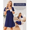 image:imageEkouaer Women 3 in 1 Labor and Delivery Gown Split Front Flap Maternity Hospital Dress Nursing Nightgown for BreastfeedingNavy Blue
