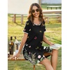 image:imageEkouaer Women Zipper Front House Coat Robe Zip Up Bathrobes Short NightgownFloral Butterfly