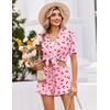 image:imageEkouaer Womens Pajama Sets Button Down Cute Ruffled Pjs Set SleepwearCherry