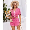 image:imageEkouaer Womens Pajama Sets Button Down Cute Ruffled Pjs Set SleepwearHot Pink Leopard
