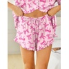 image:imageEkouaer Womens Pajama Sets Button Down Cute Ruffled Pjs Set SleepwearPink Bow