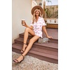 image:imageEkouaer Womens Satin Pajamas Set Button Down Silk Pj Shorts Set with RufflePink Bow