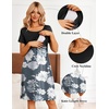 image:imageMaternity Summer Dress Breastfeeding Nursing Friendly Pregnancy DressesBlackfloral Grey