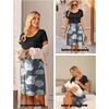 image:imageMaternity Summer Dress Breastfeeding Nursing Friendly Pregnancy DressesBlackfloral Grey
