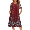 Floral Wine Red