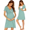 image:imageEkouaer Nursing Nightgown Labor and Delivery Gown Dress Maternity PajamasGreen